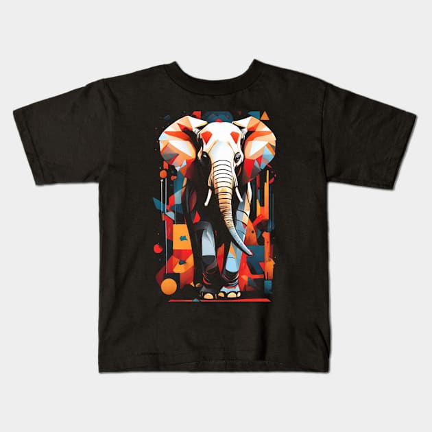 GRAPHIC ELEPHANT Kids T-Shirt by HENZIK